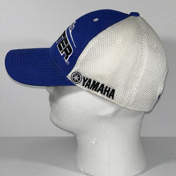 Skeeter Team Logo Trucker Hat Yamaha Eat Sleep Fish Blue White Adjustable EUC - Picture 5 of 9